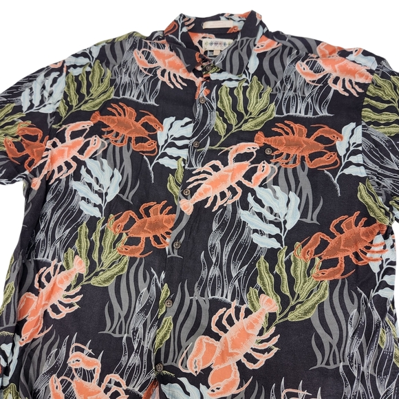 Tropical Hawaiian Lobster Print Men's Shirt XXL - Picture 5 of 11
